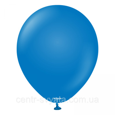 Латексна кулька Kalisan 12"(30 см) Пастель синій Standard Blue 8693295201126 \ 22 фото