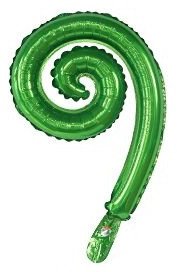 Фольгований кулька КНР 12" (43х30 см) Спіраль зелена 1478998481 фото
