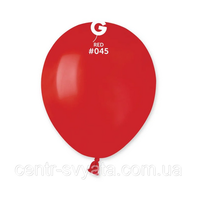 Латексна кулька Gemar 5"(13 см)/ 45 Пастель червоний 8021886054514 0545 фото