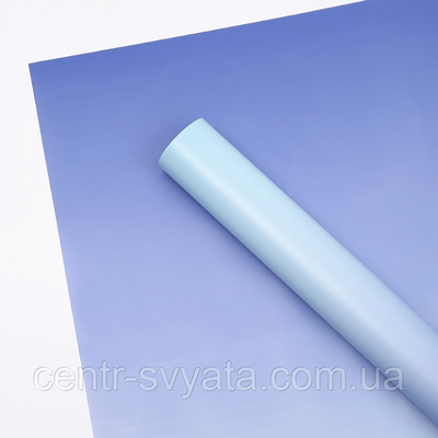 Плівка (калька) матова в листах "Градієнт блакитий + фіолетовий", (58 см х 58 см) 5 листів 8000112 фото