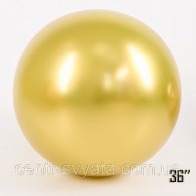 Латексна кулька Show 36"(90 см) Хром Brilliance золото 1536507130 фото
