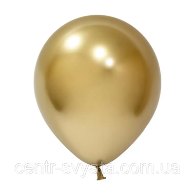 Латексна кулька Balonevi 5" (12,5 см) Хром золото 4-21-А4-4 фото