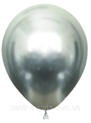 Латексна кулька Balonevi 12" (30 см) Хром срібло 8680838557536 \ 4-21-А4-4 фото