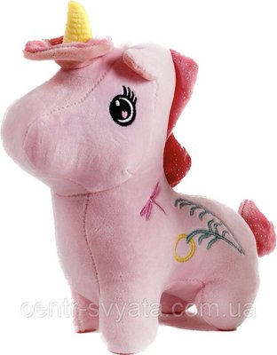 М'яка іграшка "Милий єдиноріг (рожевий)", 25 см 301060 фото