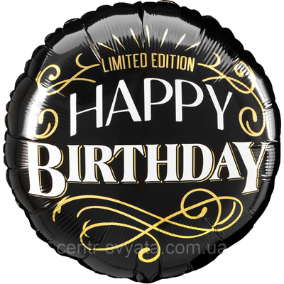 Фольгована кулька Anagram 18"(45 см) Коло "Happy Birthday" чоловічий (дві різні сторони) 026635447751 \ 4-15-А1 фото