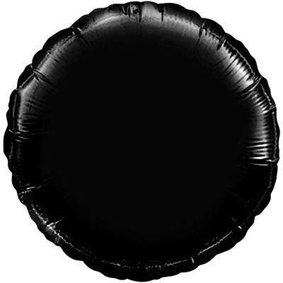 Фольгована кулька Flexmetal 18" (45 см) Круг чорний 4-16-А2 фото