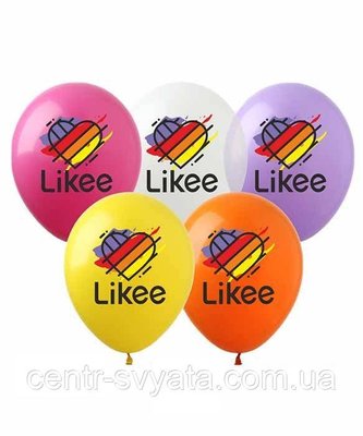 Латексна кулька ArtShow 12" (30 см) Likee Лайки 1403205180 фото
