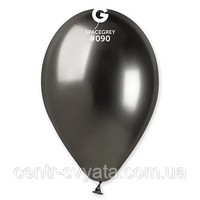 Латексна кулька Gemar 13"(33 см)/ 090 Space Grey Хром сірий 8021886129007 \ 4-21-А4-2 фото