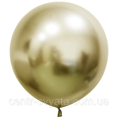 Латексна кулька Balonevi 24" (60 см) Хром золото 1641571150 фото