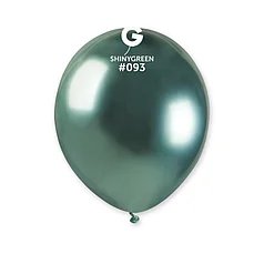 Латексна кулька Gemar 5"(13 см)/ 093 Shiny Green Хром зелений 8021886059311 \ 4-21-А4-2 фото