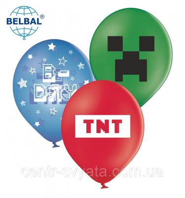 Латексна кулька BELBAL 12"(30 см) TNT / Майнкрафт 23 \ 4-18-А4-22 фото