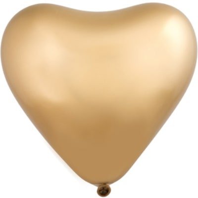 Латексна кулька Серце Everts 12"(30 см)/819 Хром золотистий 1571040528 фото