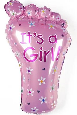 Фольгований кулька КНР (77х45 см) П'ята рожева дівчинка 100304 \ 4-12-А1 фото