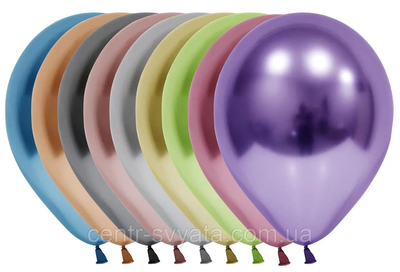 Латексна кулька Balonevi 12" (30 см) Хром асорті 8680838573024 \ 4-21-А4-4 фото