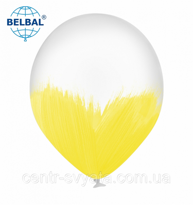Латексний кулька BELBAL 12" (30 см) BRUSH / Браш жовтий 1551805165 фото
