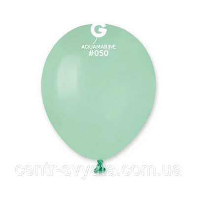 Латексна кулька Gemar 5"(13 см)/ 50 Пастель аквамарин 8021886055016 0550 фото