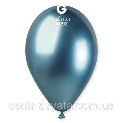 Латексна кулька Gemar 13"(33 см)/ 092 Shiny Blue Хром синій 8021886129205 \ 4-21-А4-2 фото