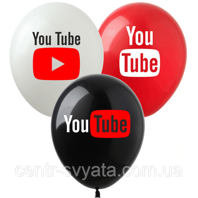 Латексна кулька ArtShow 12" (30 см) YouTube Ютуб 1403215439 фото