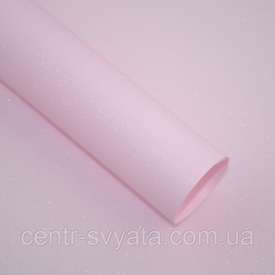 Плівка (калька) з шимером в рулоні "Ніжно-рожева Lt Pink", 60 см х 5 м 2000066918545 фото