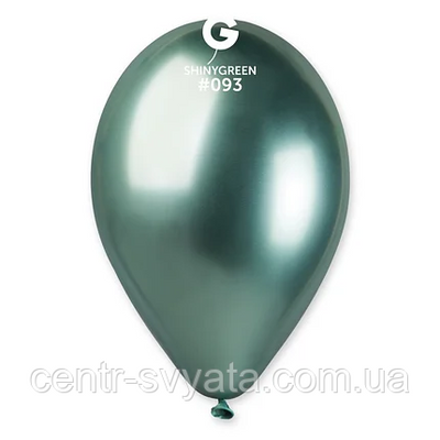 Латексна кулька Gemar 13"(33 см)/ 093 Shiny Green Хром зелений 8021886129304 \ 4-21-А4-2 фото