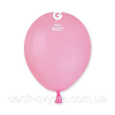Латексна кулька Gemar 5"(13 см)/ 57 Пастель яскраво-рожевий 8021886055719 фото