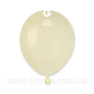 Латексна кулька Gemar 5"(13 см)/ 59 Пастель айворі 8021886055917 0559 фото