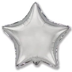 Фольгована кулька Flexmetal 18"(45 см) Зірка металік срібло 4-16-А2 фото