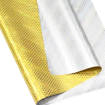 Фольгована плівка двостороння перламутрова "Срібло + золото", 50х70 см 50 70 фото