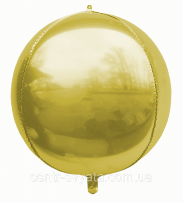 Фольгований кулька КНР 22" (55 см) Сфера 4D Золото 1462732352 фото