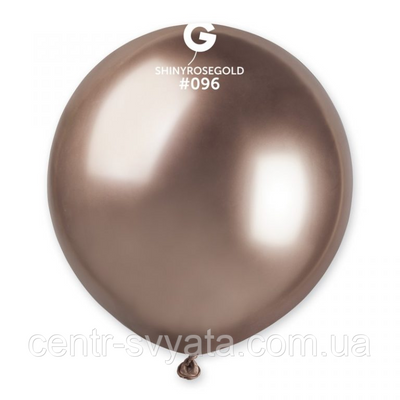 Латексна кулька Gemar 19"(48 см)/ 096 Shiny Rose Gold Хром рожеве золото 4-21-А4-3 фото