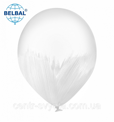 Латексна кулька BELBAL 12" (30 см) BRUSH / Браш білий 1551808306 фото
