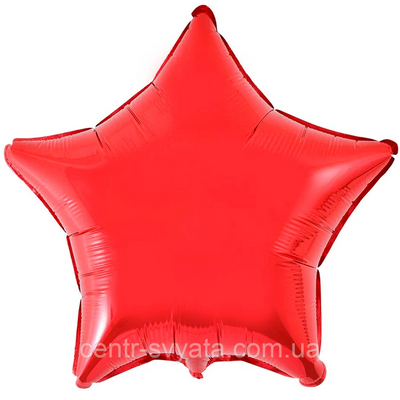 Фольгована кулька Flexmetal 18" (45 см) Зірка металік червона 4-16-А2 фото