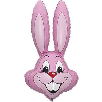Фольгований кулька міні-фігура Flexmetal (41х24 см) Кролик / рожевий Заєць бк \ 4-12-А2-7 фото