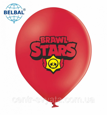 Латексна кулька BELBAL 12"(30 см) Бравл Стар (червоний) 304 \ 4-18-А4-17 фото