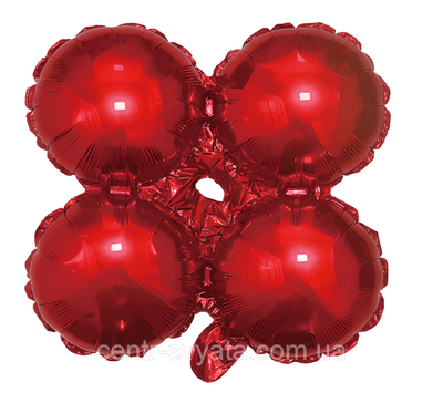 Фольгована кулька КНР 18"(45х45 см) Підставка для кульок "Коло" червона 1932892403 фото