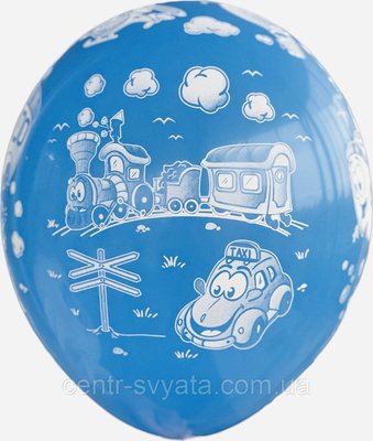 Латексна кулька BELBAL 12"(30 см) Транспорт 176 \ 4-18-А4-26 фото