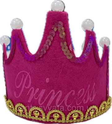 Корона "Princess" з світлодіодами (рожева) 2063531003 фото