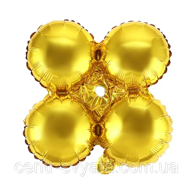 Фольгована кулька КНР 18"(45х45 см) Підставка для кульок "Коло" золото 1932895445 фото