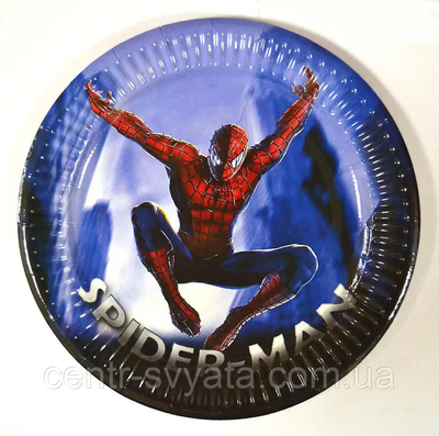 Тарілочки святкові "Человек паук / Спайдермен 2" , 10 штук 1-4-А6 фото