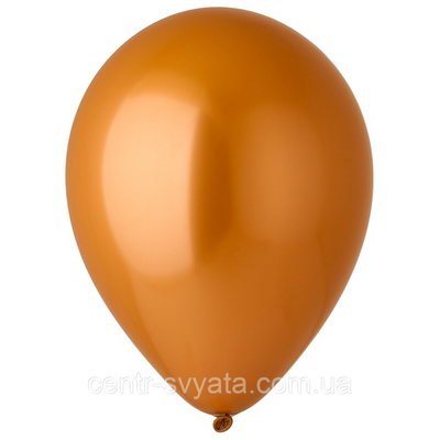 Латексна кулька Everts12" (30 см) Хром Сатин бурштиновий Amber 4-21-А4-4 фото