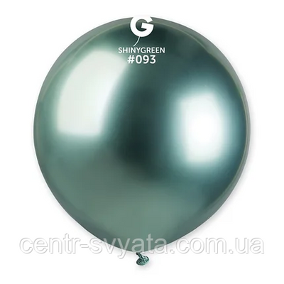 Латексна кулька Gemar 19"(48 см)/ 093 Shiny Green Хром зелений 4-21-А4-3 фото
