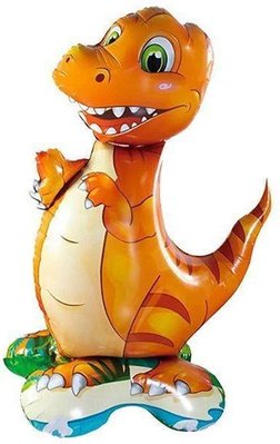 Стояча фігура фольгована КНР (120х78х46 см) Динозавр оранжевий 2067695795 фото