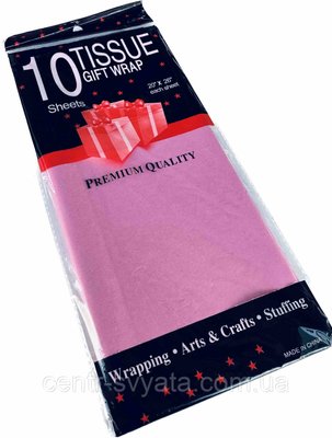Папір тишею: упаковка 10 штук - рожева 1963 фото