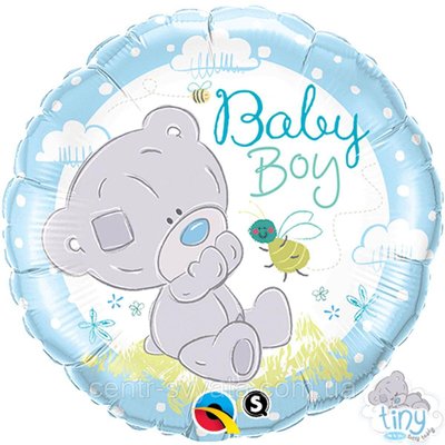 Фольгована кулька Qualatex 18" Коло Baby Boy 071444281713 \ 4-15-А1 фото