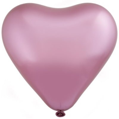 Латексна кулька Серце Everts 12"(30 см)/853 Хром темно-рожевий Flamingo 1571042510 фото