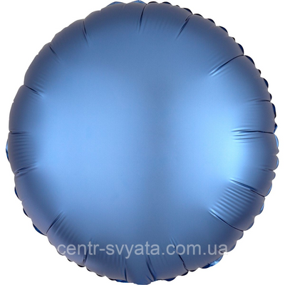 Фольгована кулька Anagram 18" (45 см) Круг сатин синій 4-16-А2 фото