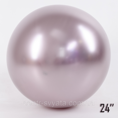 Латексна кулька Show 24" (60 см) Хром Brilliance рожева 1618117560 фото