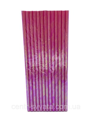 Трубочки коктельні "Рожевий перламутр", 25 штук 1618104810 фото