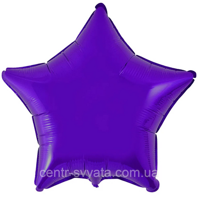 Фольгована кулька Flexmetal 18" (45 см) Зірка металік фіолетова 4-16-А2 фото