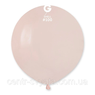 Латексный шарик Gemar 19"(48 см)/ 100 Пастель Shell 19100 фото